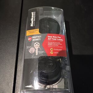 KWIKSET Deadbolt Keyed One Side Matte Black SmartKey